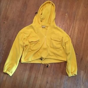 Yellow crop sweatshirt